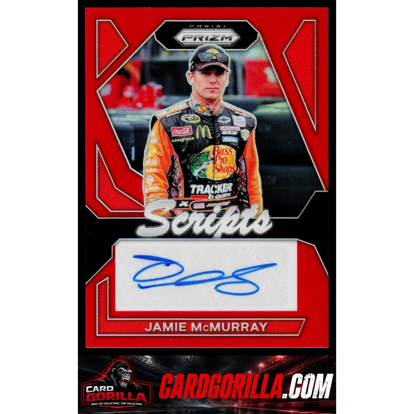 2024 Panini Prizm #S-JMY Jamie McMurray Scripts Red #/99