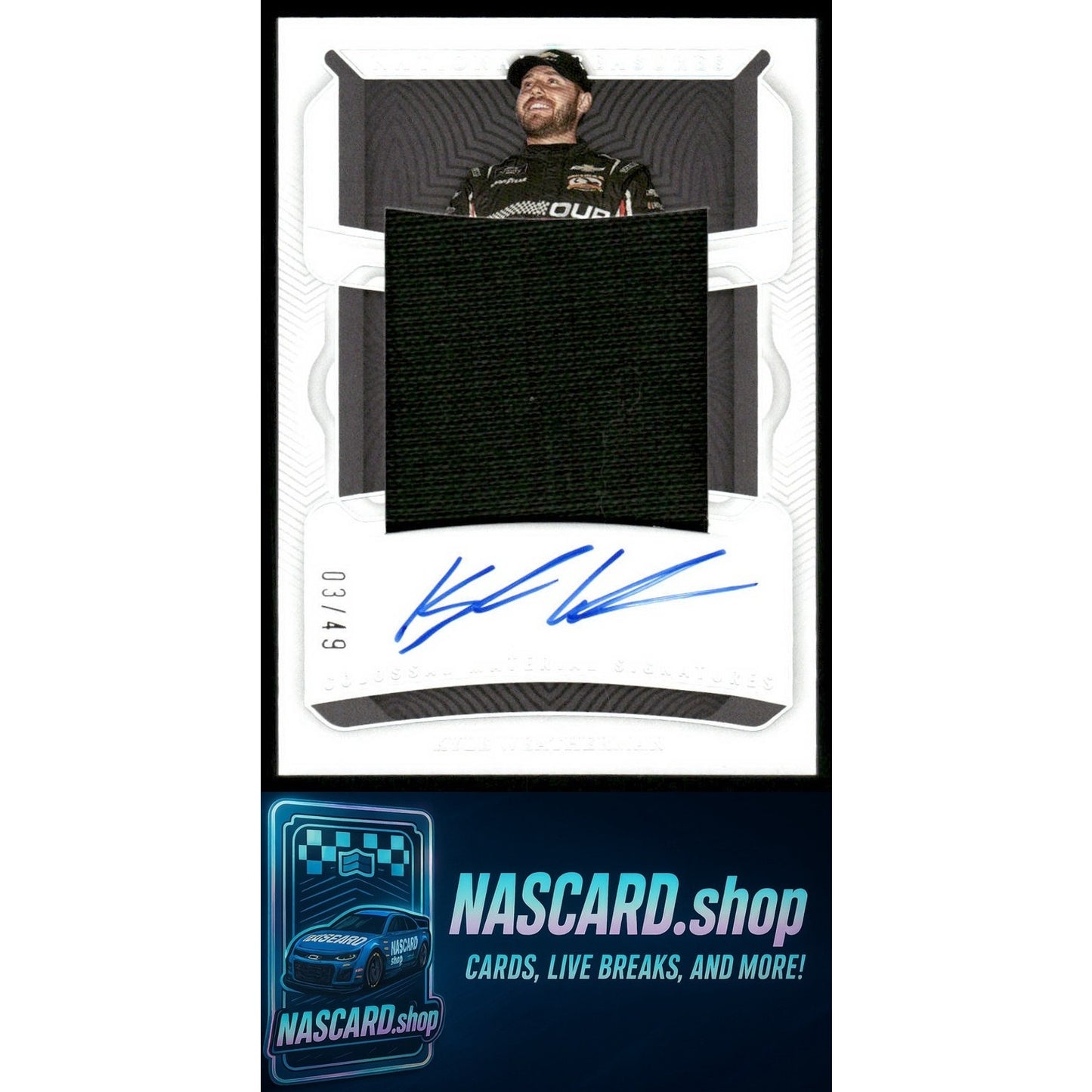 2023 National Treasures Kyle Weatherman Colossal Materials Auto Silver #/49