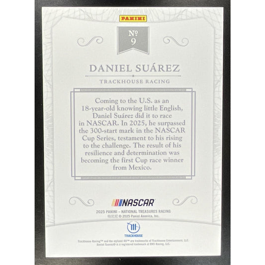 2025 Panini National Treasures Daniel Suarez #9 2016 Throwback Holo Silver 25/25