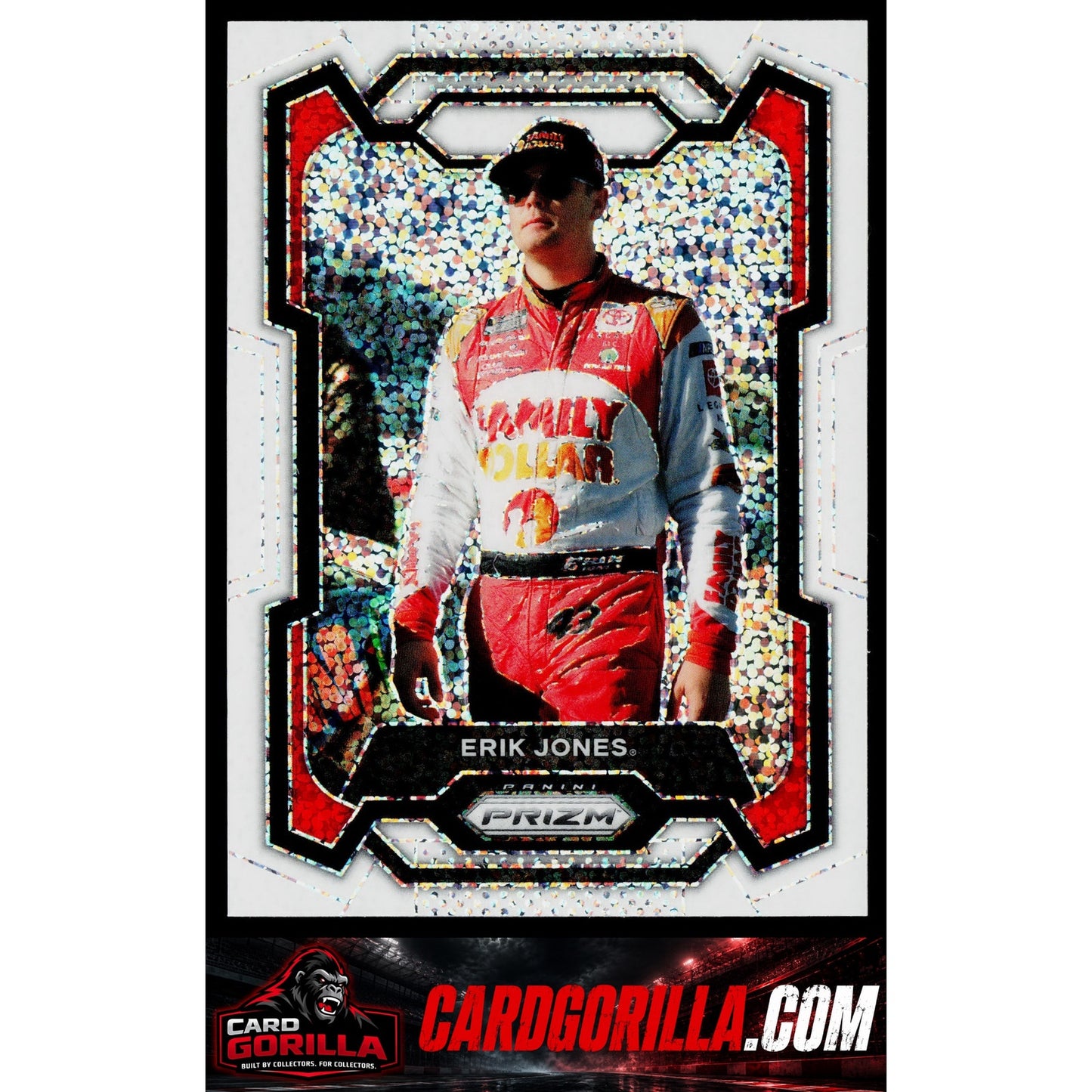 2024 Panini Prizm #12 Erik Jones White Sparkle