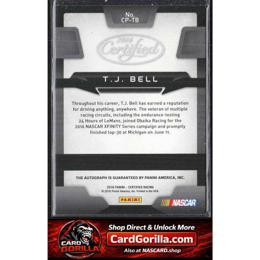 2016 Panini Certified T.J. Bell Certified Potential Signatures Mirror Red #/75