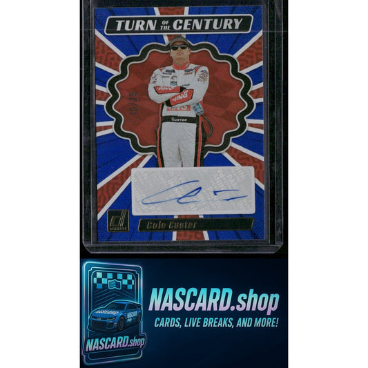 2024 Donruss #TCS-CC Cole Custer Turn of the Century Signatures Blue #/25