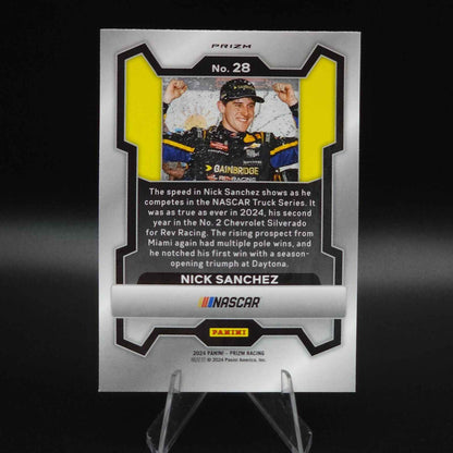 2024 Panini Prizm Racing Blue Cracked Ice Nick Sanchez #28 - NASCARD.shop
