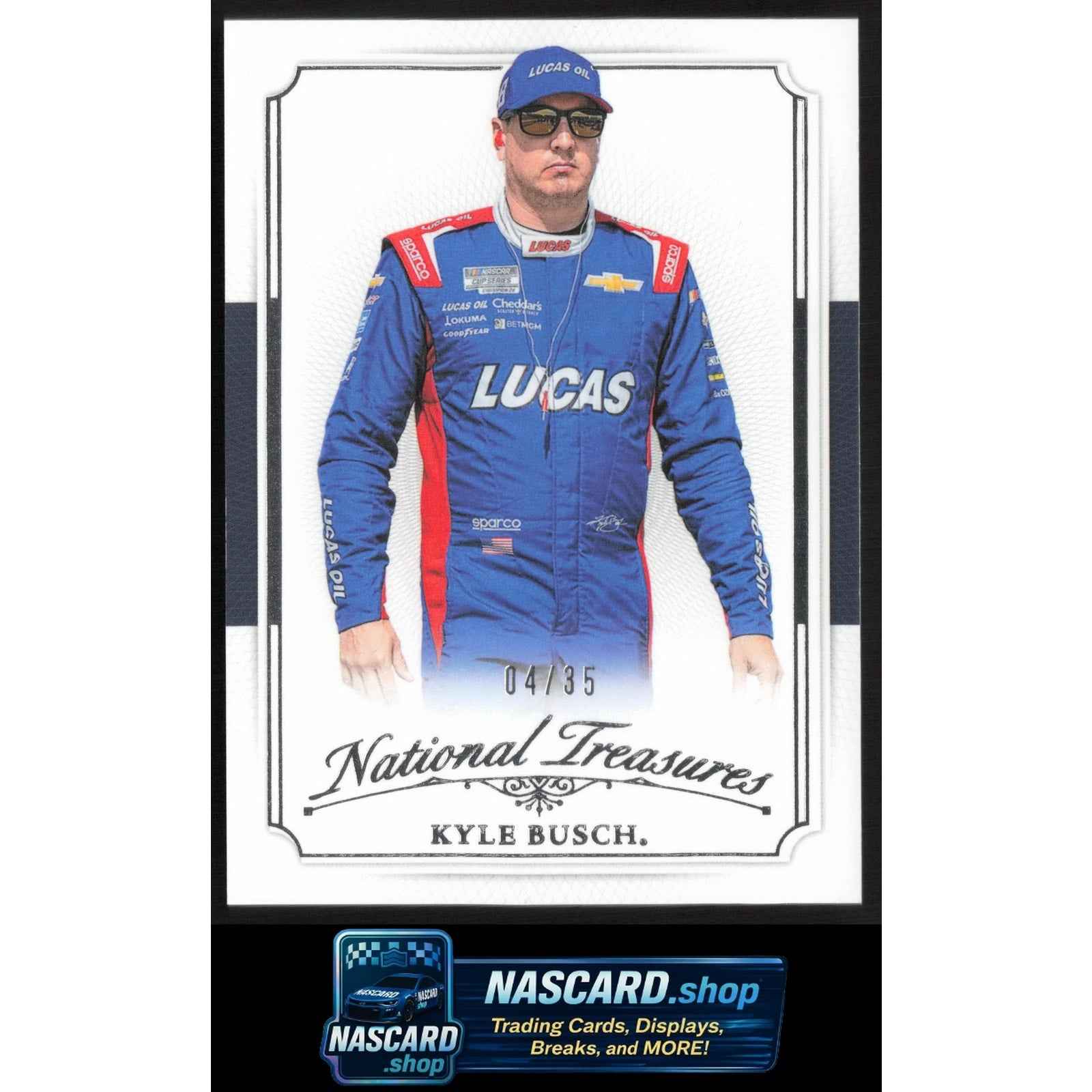 2025 Panini National Treasures #4 Kyle Busch 2016 Throwback #/35
