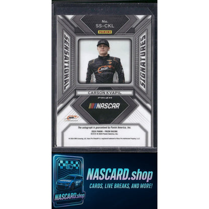 2024 Panini Prizm #SS-CKL Carson Kvapil Sensational Signatures RC - Card Gorilla
