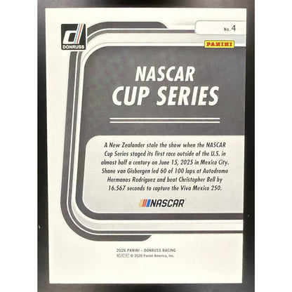2026 Panini Donruss NASCAR Cup Series #4 Season Highlights Carolina Blue Ice /99