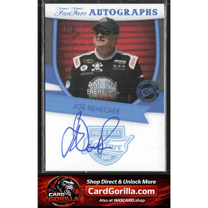 2012 Press Pass Fanfare #FF-JN Joe Nemechek Autographs Blue #/5