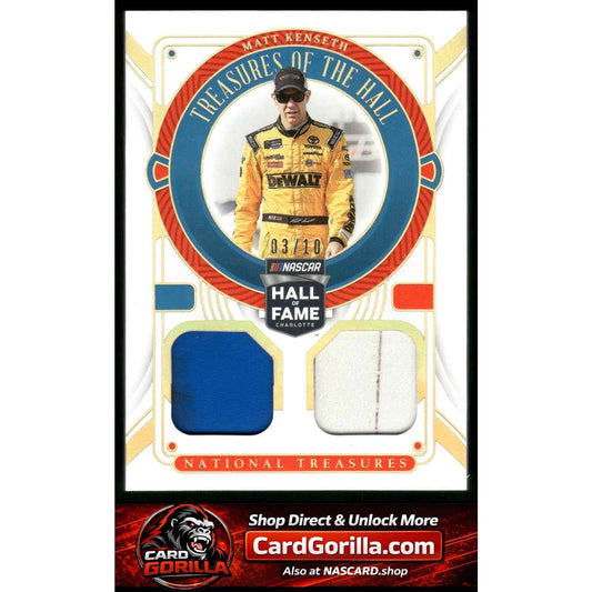 2023 National Treasures Matt Kenseth Treasures Of The Hall Holo Gold #/10
