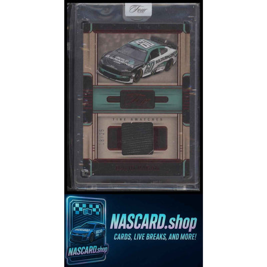 2025 Panini Turn Four #TS-DRG David Ragan Tire Swatches Red #/25