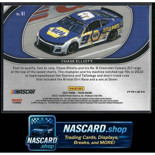 2022 Panini Prizm #61 Chase Elliott Silver Prizm
