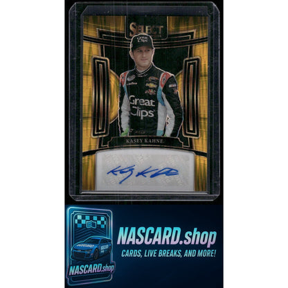2024 Panini Select #S-KKN Kasey Kahne Signatures Gold Flash Prizms #/10