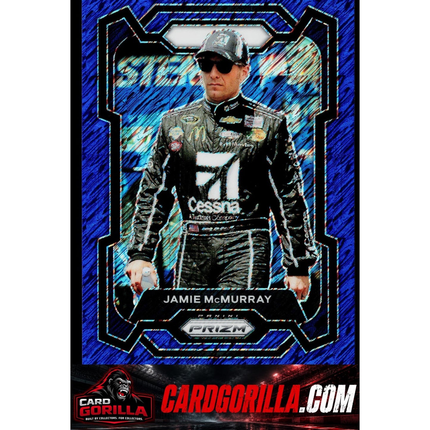 2024 Panini Prizm #46 Jamie McMurray Blue Shimmer FOTL #/10