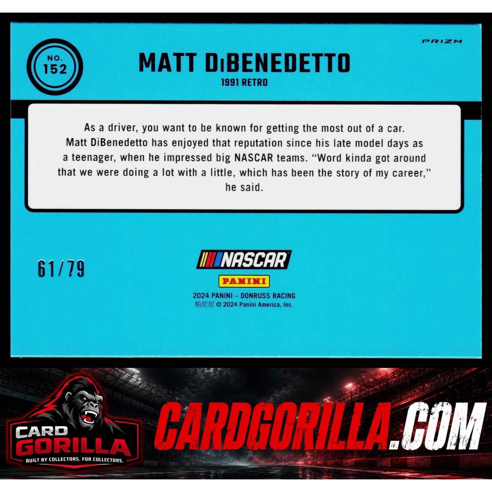 2024 Donruss #152 Matt DiBenedetto Optic Pink Velocity #/79