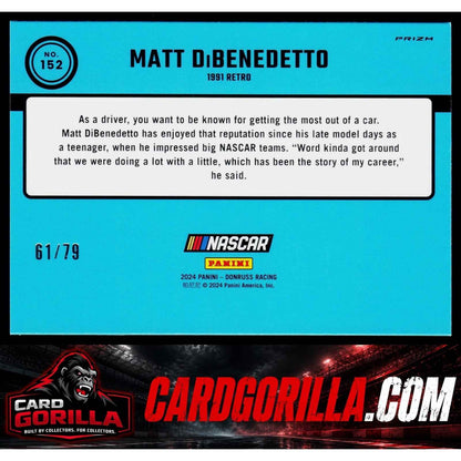 2024 Donruss #152 Matt DiBenedetto Optic Pink Velocity #/79