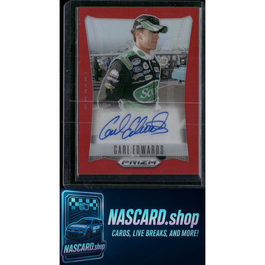 2024 Panini Prizm #TS-CES Carl Edwards Throwback Signatures Red #/35 - NASCARD.shop