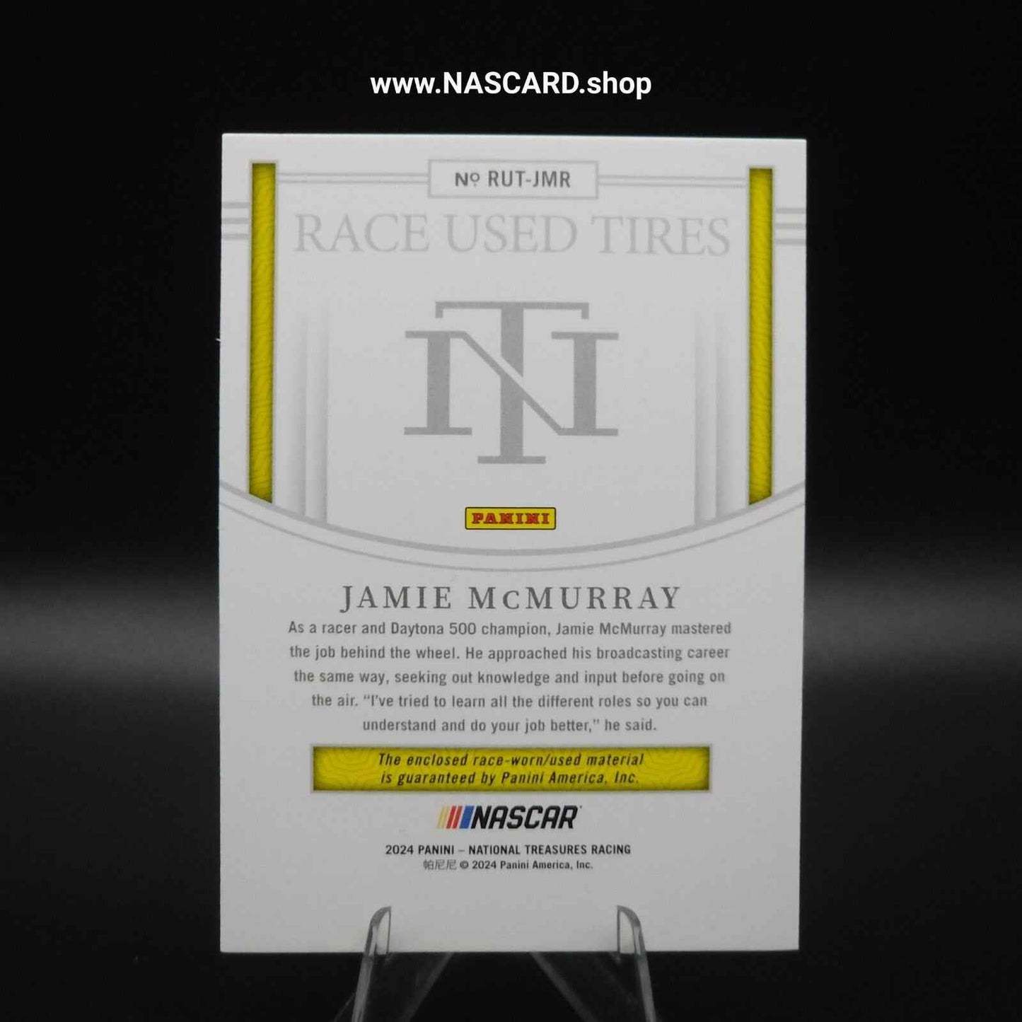 2024 National Treasures Race Used Tires Holo Silver Jamie McMurray /25 - Card Gorilla