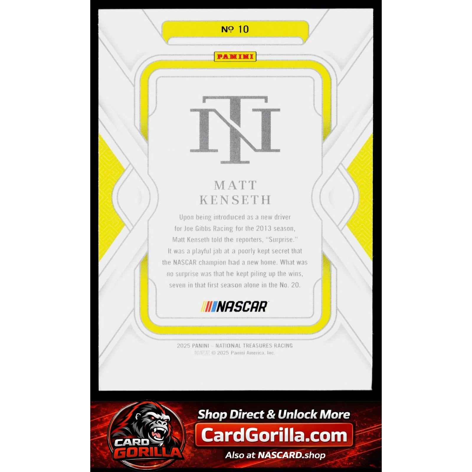 2025 Panini National Treasures #10 Matt Kenseth #/35