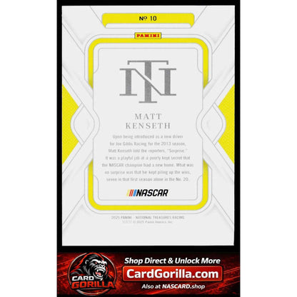 2025 Panini National Treasures #10 Matt Kenseth #/35