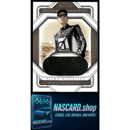 2023 Panini National Treasures #RM-JMC Jamie McMurray Retro Materials Shoes #/21 - Card Gorilla