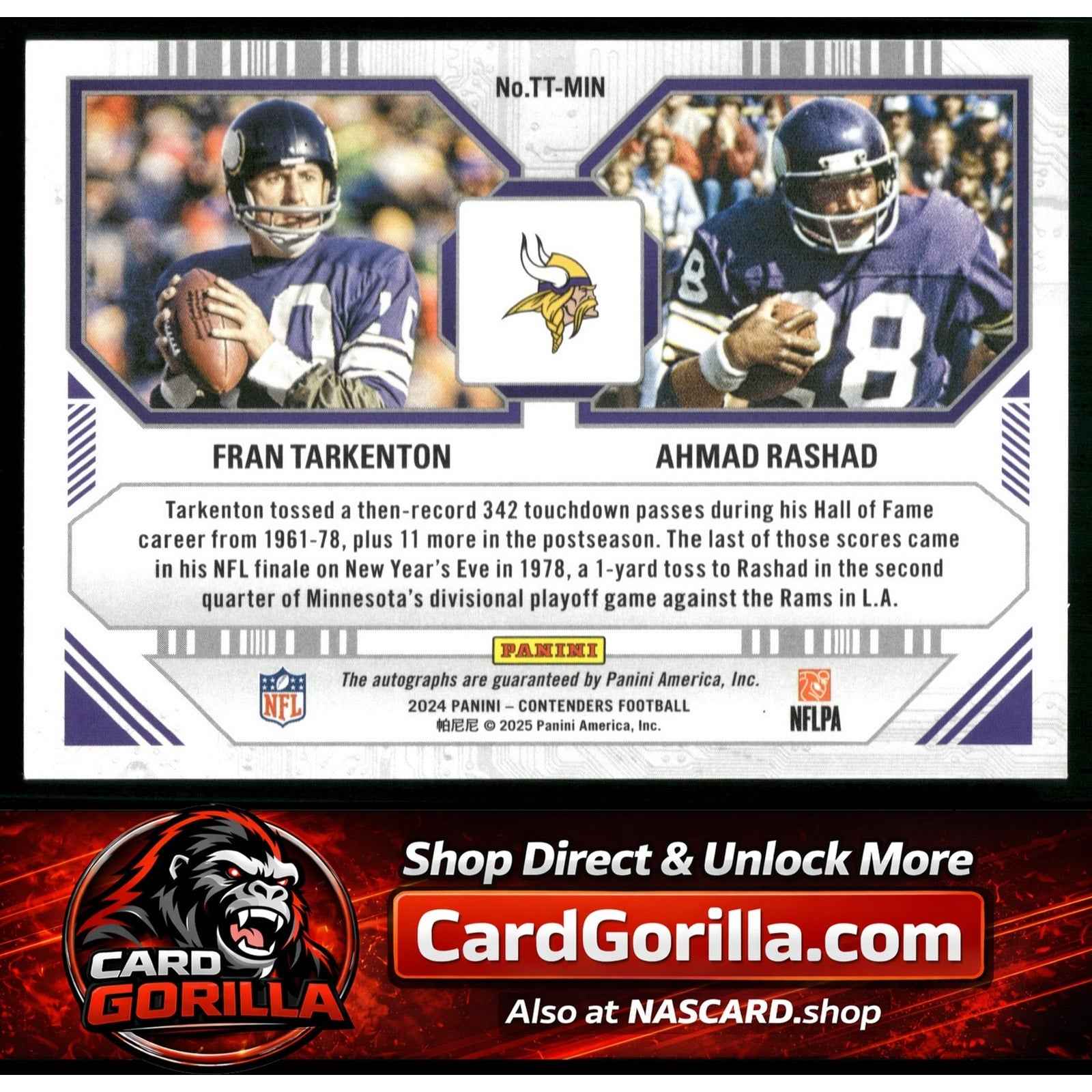 2024 Panini Contenders Fran Tarkerton Ahmad Rashad Touchdown Tandems #/100