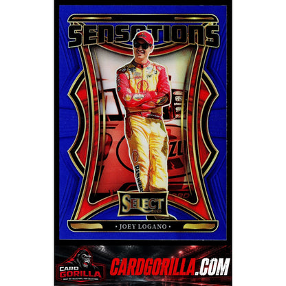 2025 Panini Select #1 Joey Logano En Fuego Blue Prizms #/49