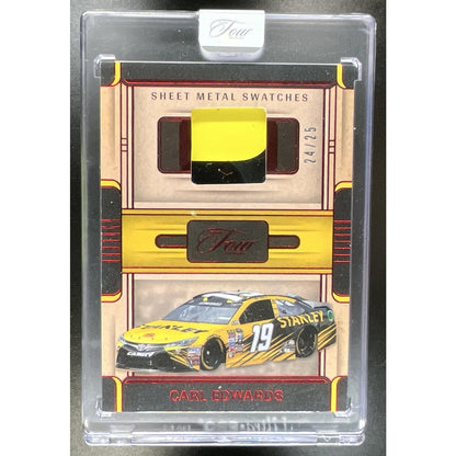 2025 Panini Turn Four NASCAR Carl Edwards #SWS-CEW Sheet Metal Swatches Red /25