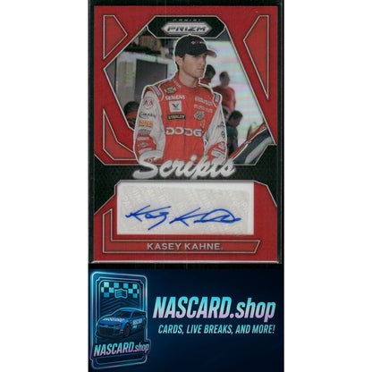 2024 Panini Prizm #S-KKE Kasey Kahne Scripts Red #/75