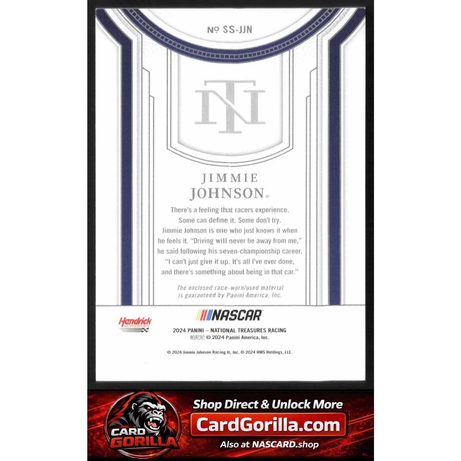 2024 Panini National Treasures #SS-JJN Jimmie Johnson Silhouettes #/99