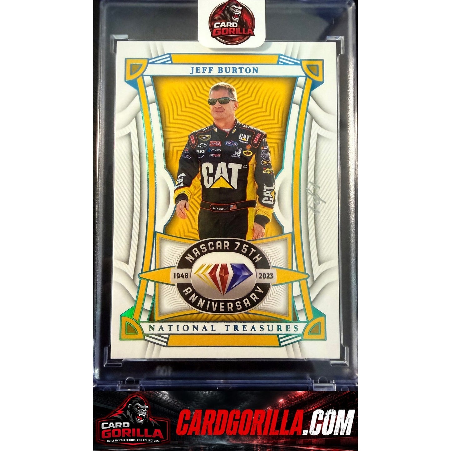 2023 National Treasures Jeff Burton Diamond Anniverrsary Holo Platinum Blue #1/1