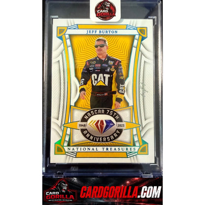 2023 National Treasures Jeff Burton Diamond Anniverrsary Holo Platinum Blue #1/1