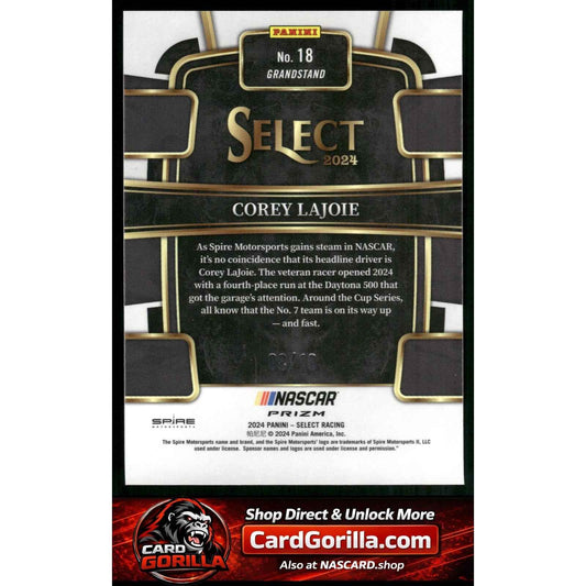 2024 Panini Select #18 Corey LaJoie Gold Prizms #/10