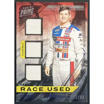 2023 Panini Prime Harrison Burton #RUT-HBU Race Used Trios Firesuits
