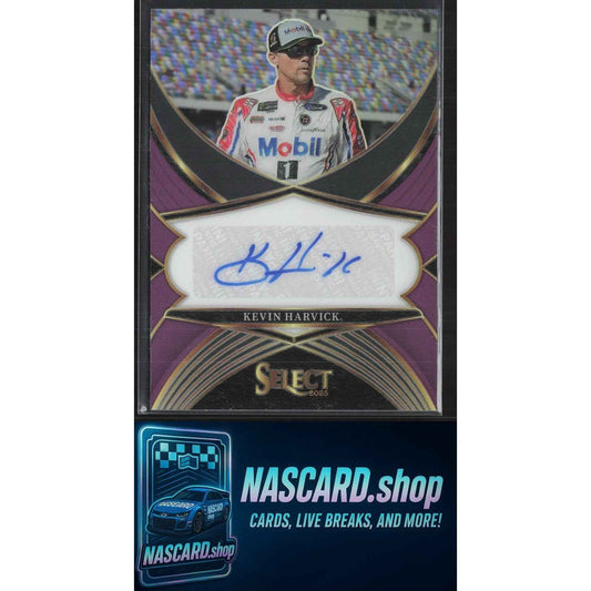 2025 Panini Select #LS-KHK Kevin Harvick Legendary Signatures Purple Prizms #/49