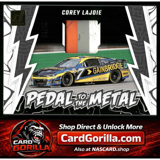 2024 Donruss #PMM-CL Corey LaJoie Pedal to the Metal Materials Gold #/10
