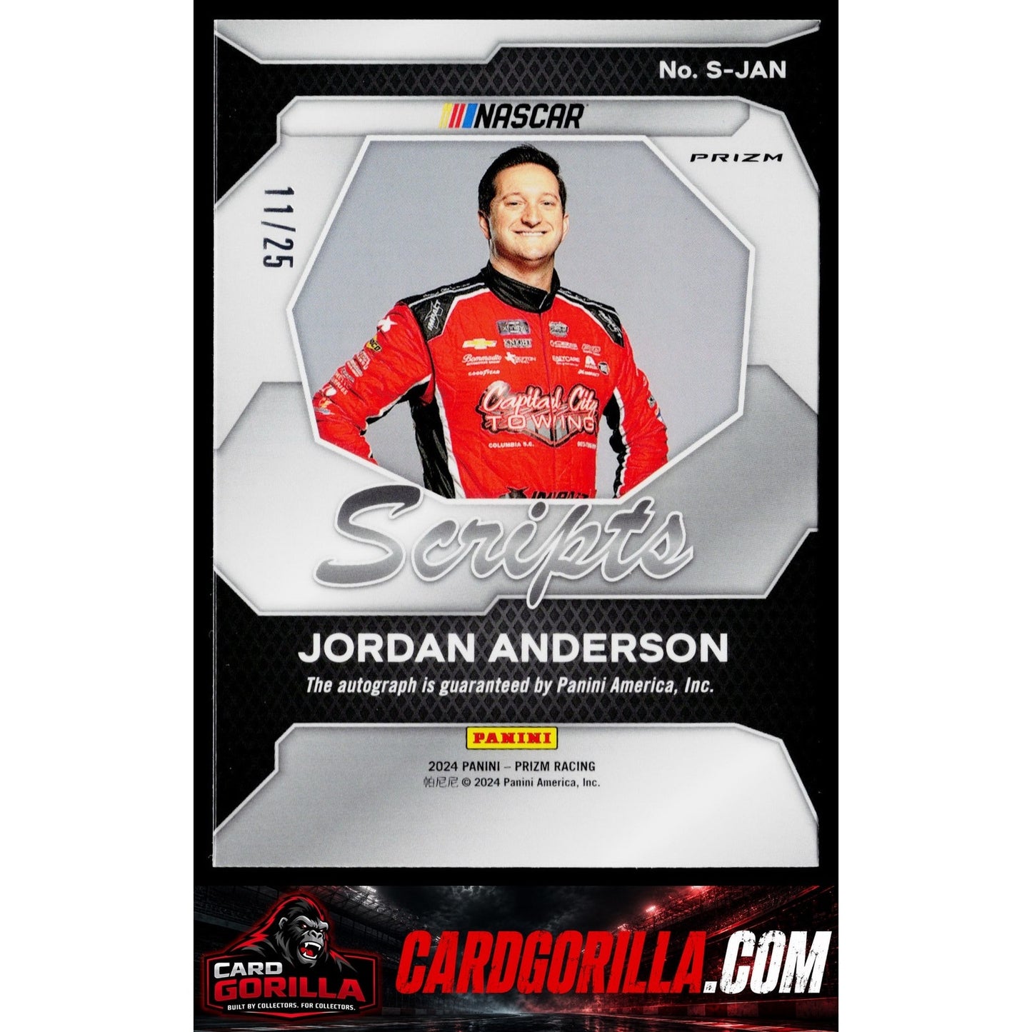 2024 Panini Prizm #S-JAN Jordan Anderson Scripts Mojo #/25