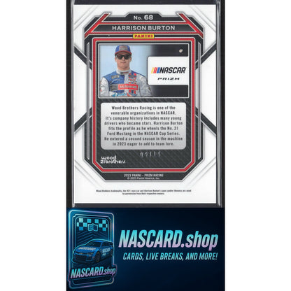 2023 Panini Prizm #68 Harrison Burton Gold Prizm #/10