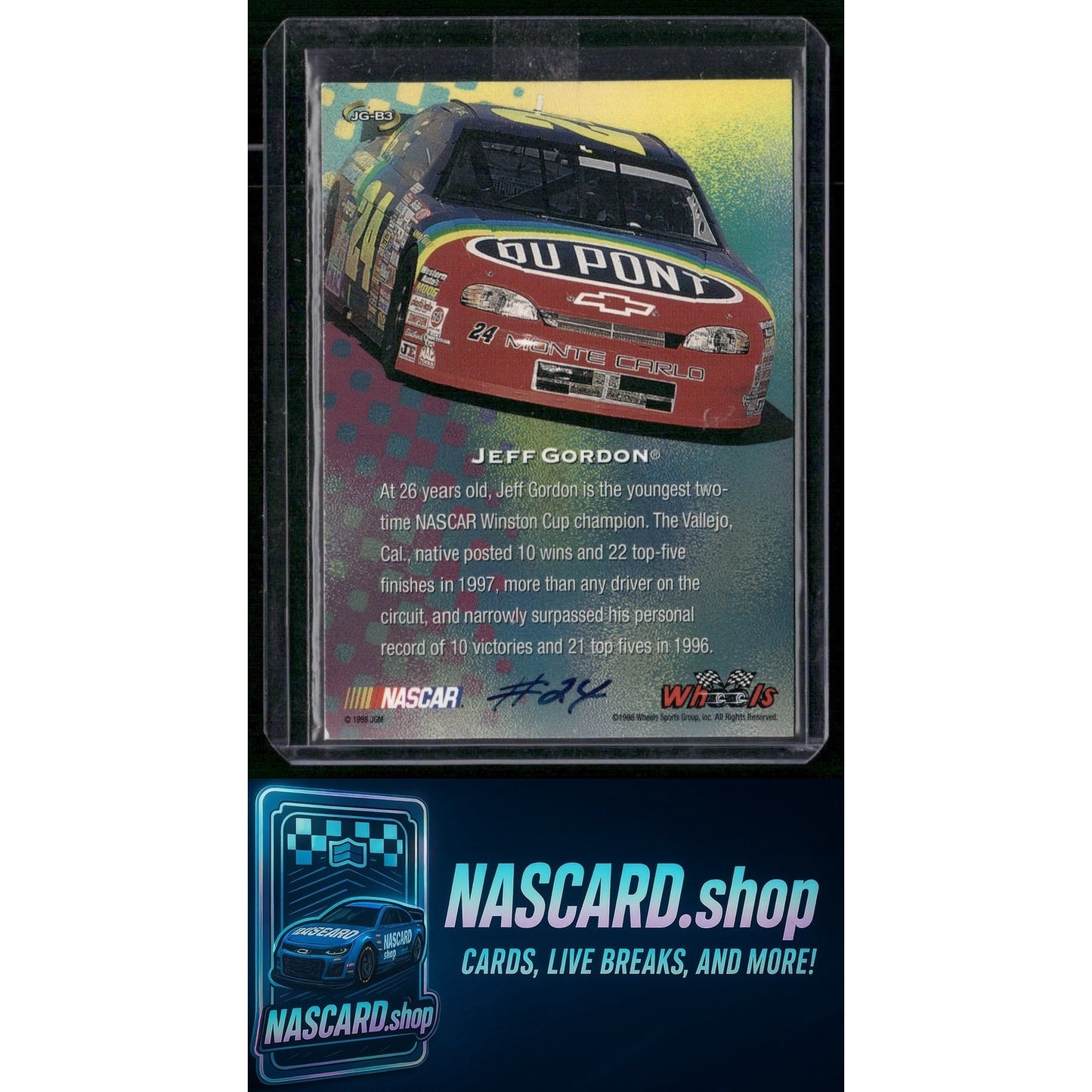 1998 Wheels High Gear #JG-B3 Jeff Gordon Custom Shop Prizes #24 - Card Gorilla