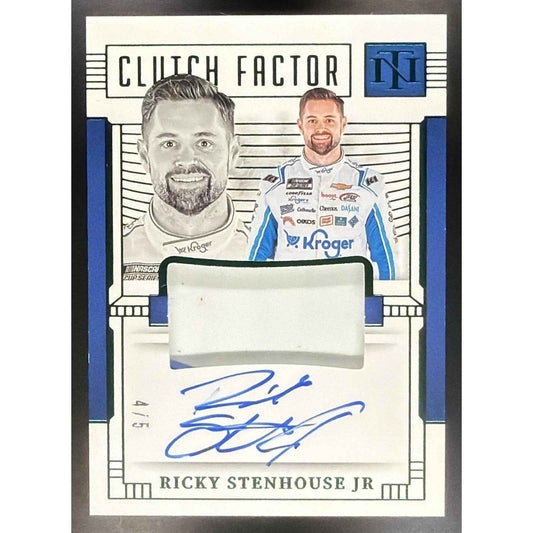 2022 Panini National Treasures Ricky Stenhouse Jr. Premium Patches Green /5