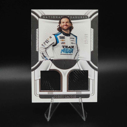 2023 Panini National Treasures - Dual Race Used Corey LaJoie #DRU-CLJ Tires /99 - Card Gorilla