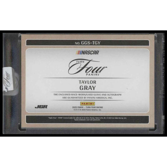 2025 Panini Turn Four #GGS-TGY Taylor Gray Get a Grip Signatures Blue #/20