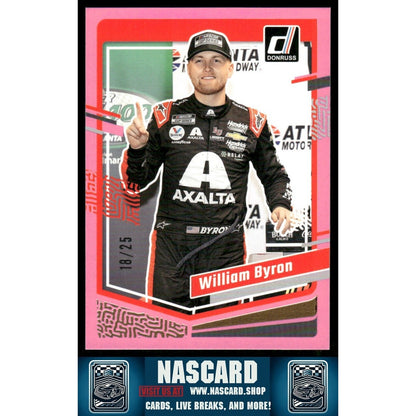 2024 Panini Donruss NASCAR - William Byron #63 Pink /25 - NASCARD.shop