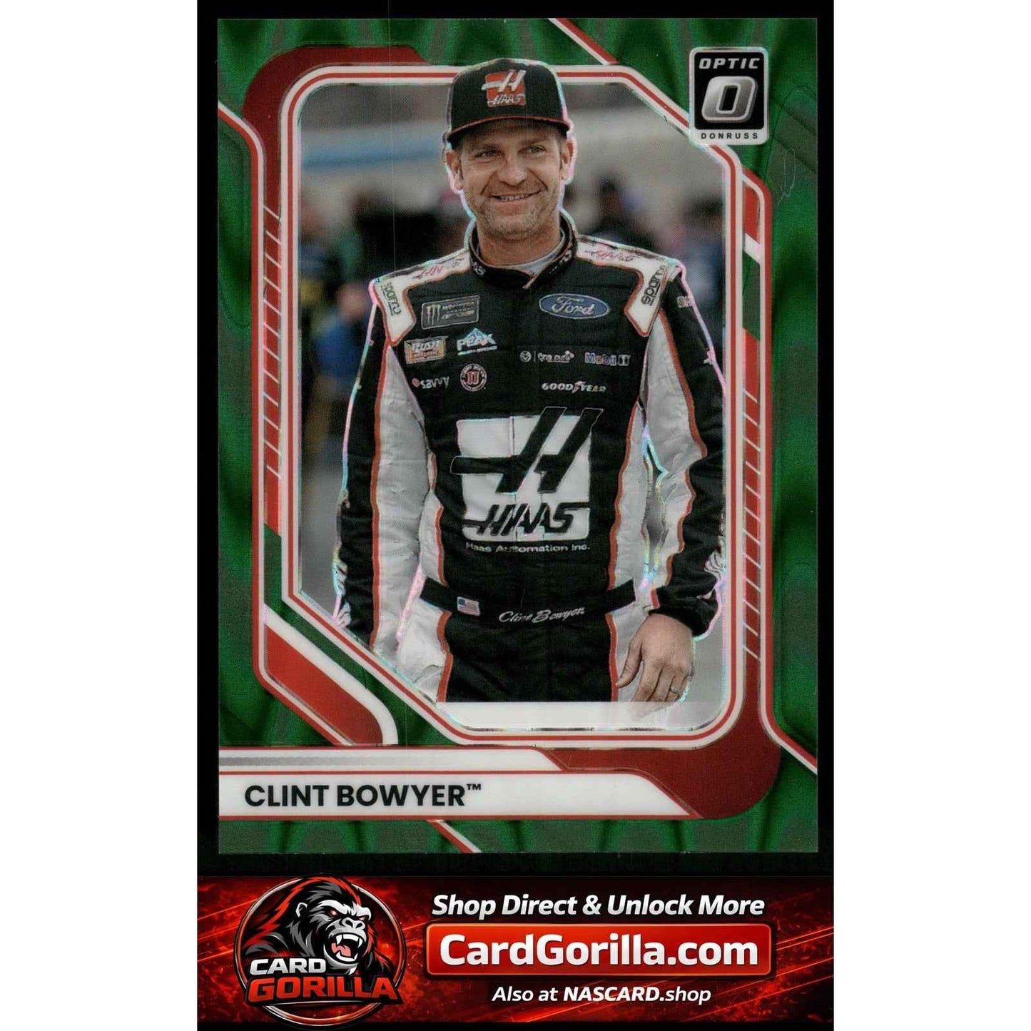 2026 Donruss #49 Clint Bowyer Optic Green Swirl #/7