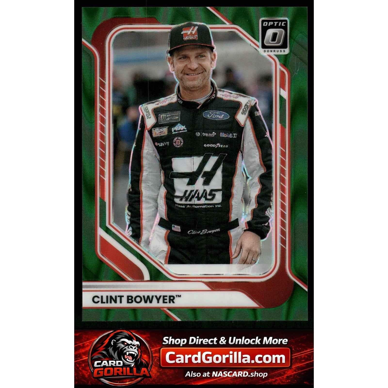2026 Donruss #49 Clint Bowyer Optic Green Swirl #/7