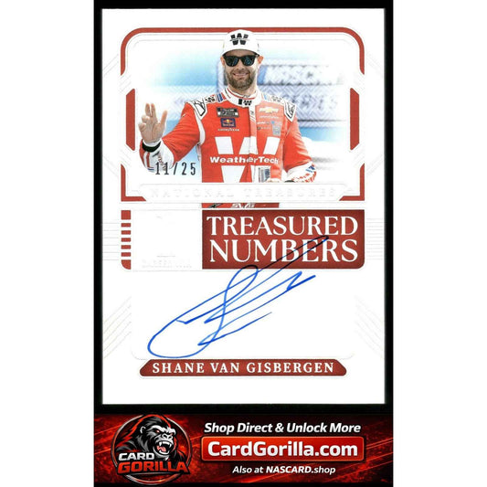 2025 National Treasures Shane Van Gisbergen Treasured Numbers Auto Silver /25