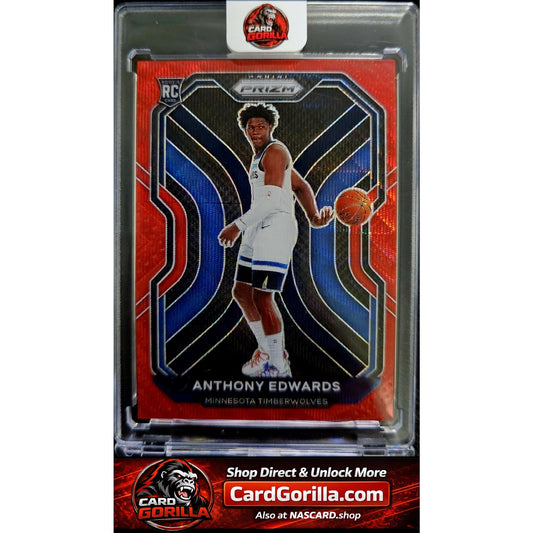 2020-21 Panini Prizm #258 Anthony Edwards Ruby Wave Prizms RC