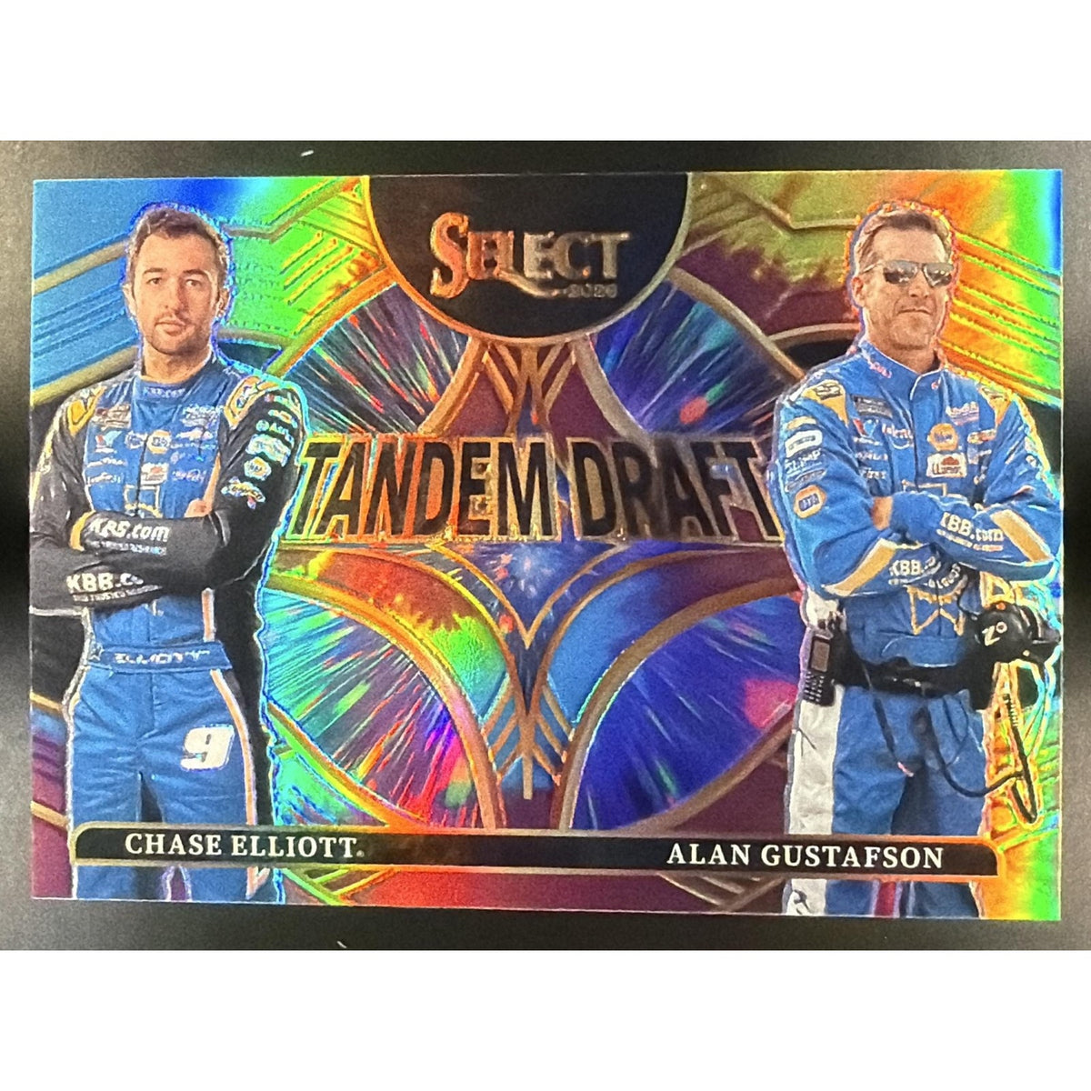 2026 Select NASCAR Chase Elliott Alan Gustafson Tandem Draft Tie-Dye Prizms /25
