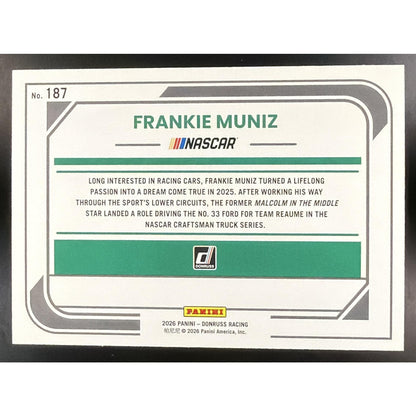 2026 Panini Donruss NASCAR Racing Frankie Muniz #187 Rides Mojo 14/25