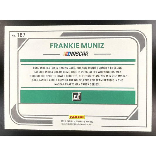 2026 Panini Donruss NASCAR Racing Frankie Muniz #187 Rides Mojo 14/25