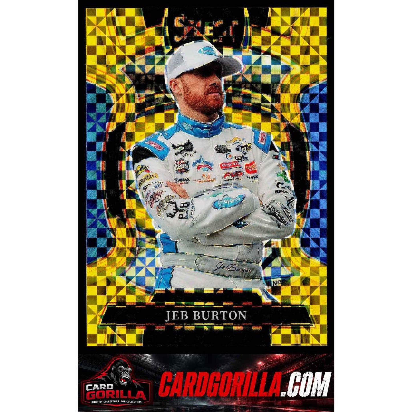 2026 Panini Select #68 Jeb Burton Gold Power Plaid #/13