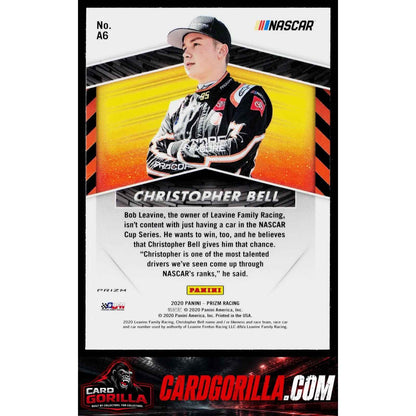2020 Panini Prizm #A6 Christopher Bell Apex White Sparkle Prizm